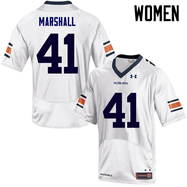Women Auburn Tigers #41 Aidan Marshall College Football Jerseys Sale-White - Click Image to Close